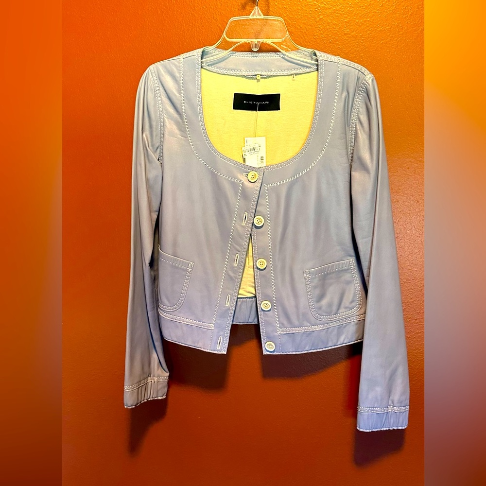 Genuine Leather Eli Tahari jacket